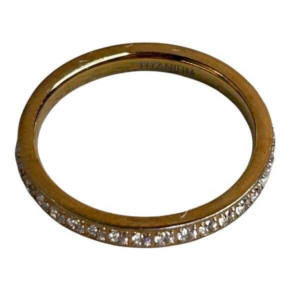 Titanium CZ Eternity Band Ring Size 6 - Picture 5 of 7